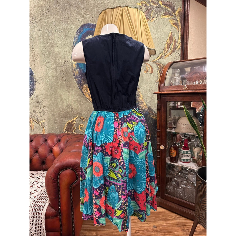 Retrolicious Floral Resort Sun Dress Vibrant Tropical Print Large - Picture 5 of 10